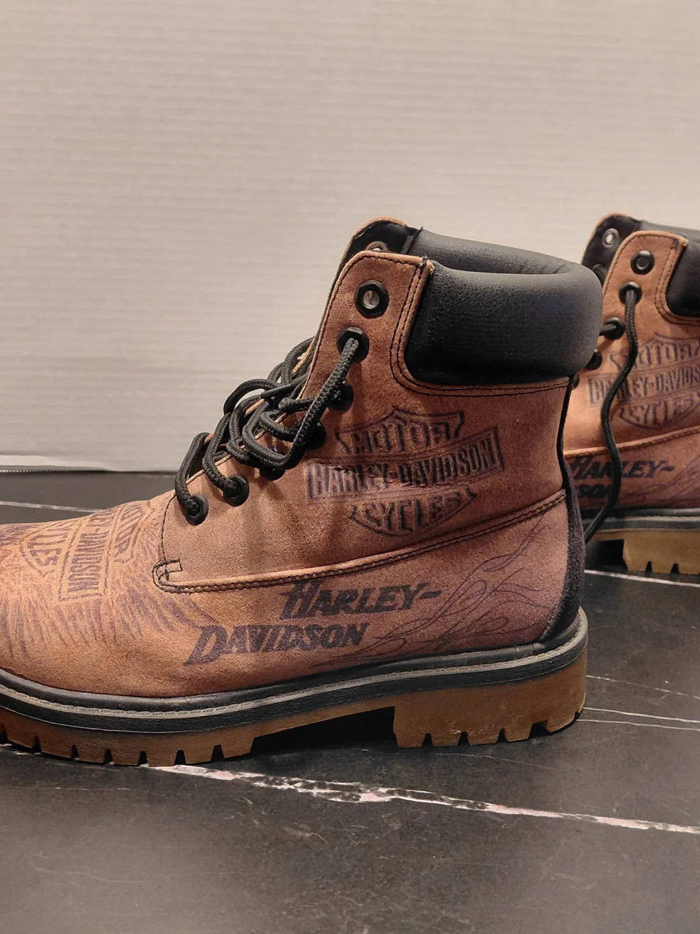 Harley-Davidson Men's Brown Leather Work Boots